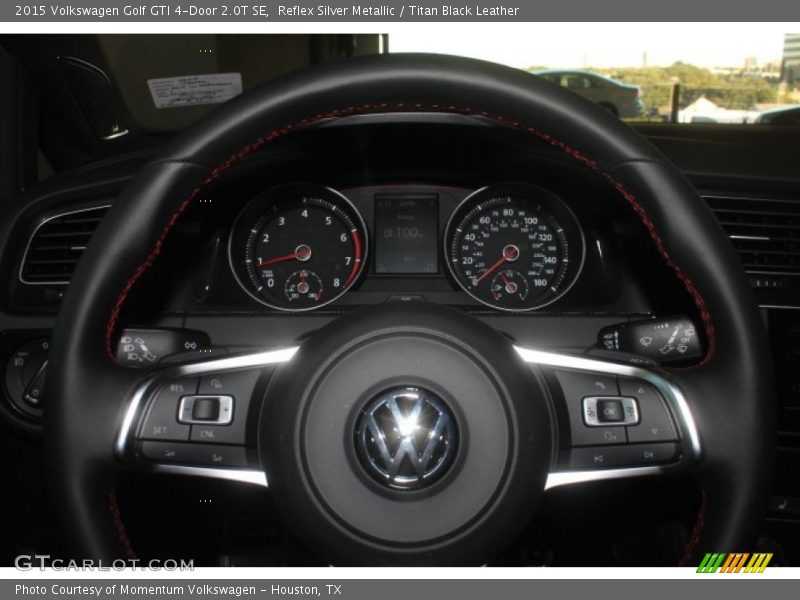 Reflex Silver Metallic / Titan Black Leather 2015 Volkswagen Golf GTI 4-Door 2.0T SE