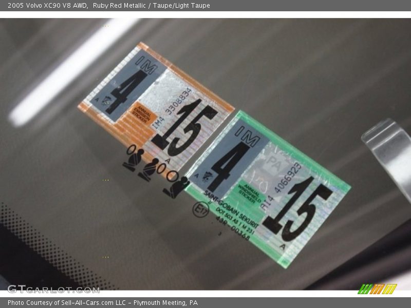 Ruby Red Metallic / Taupe/Light Taupe 2005 Volvo XC90 V8 AWD