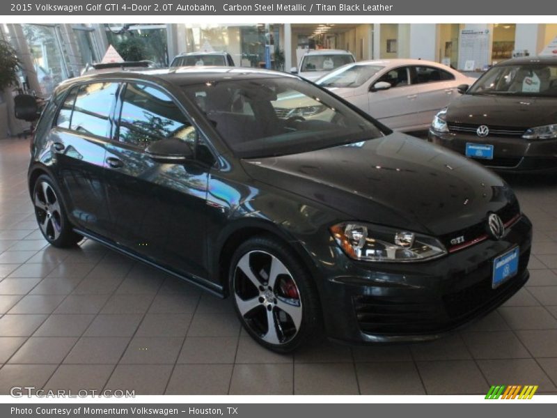 Carbon Steel Metallic / Titan Black Leather 2015 Volkswagen Golf GTI 4-Door 2.0T Autobahn