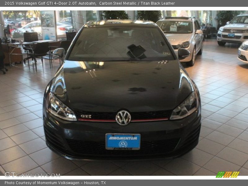 Carbon Steel Metallic / Titan Black Leather 2015 Volkswagen Golf GTI 4-Door 2.0T Autobahn