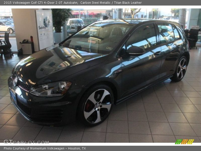 Carbon Steel Metallic / Titan Black Leather 2015 Volkswagen Golf GTI 4-Door 2.0T Autobahn