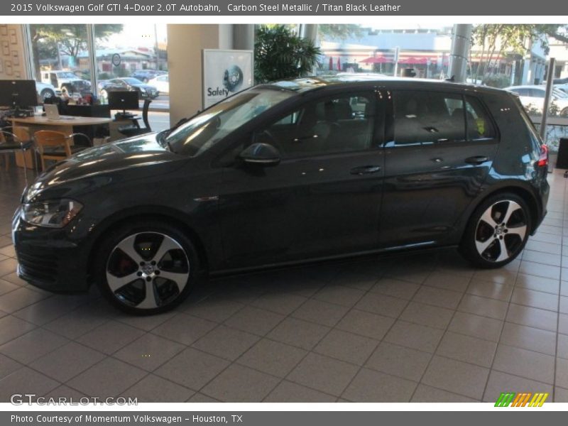 Carbon Steel Metallic / Titan Black Leather 2015 Volkswagen Golf GTI 4-Door 2.0T Autobahn