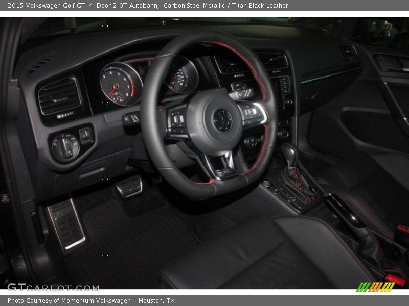 Carbon Steel Metallic / Titan Black Leather 2015 Volkswagen Golf GTI 4-Door 2.0T Autobahn