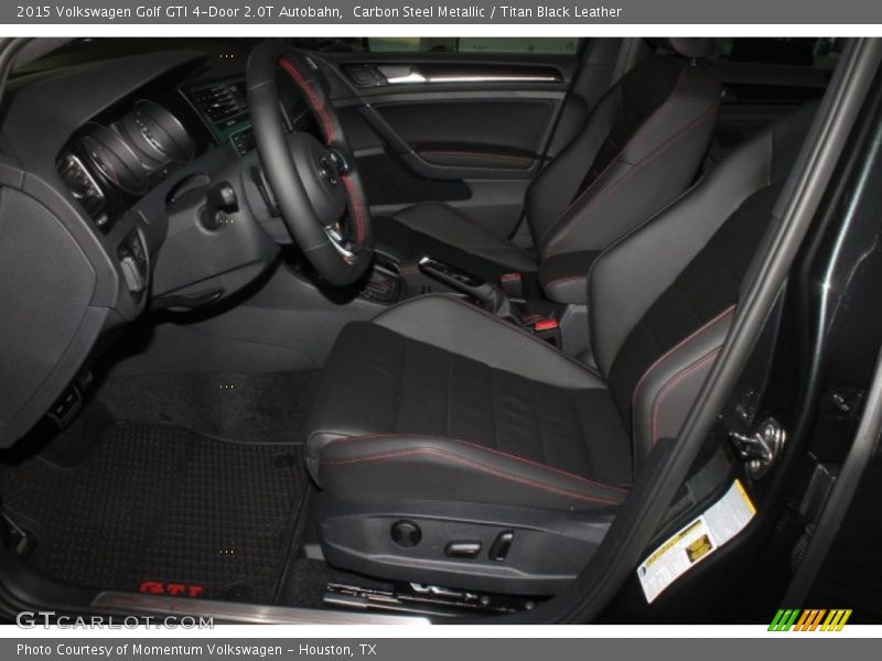 Carbon Steel Metallic / Titan Black Leather 2015 Volkswagen Golf GTI 4-Door 2.0T Autobahn