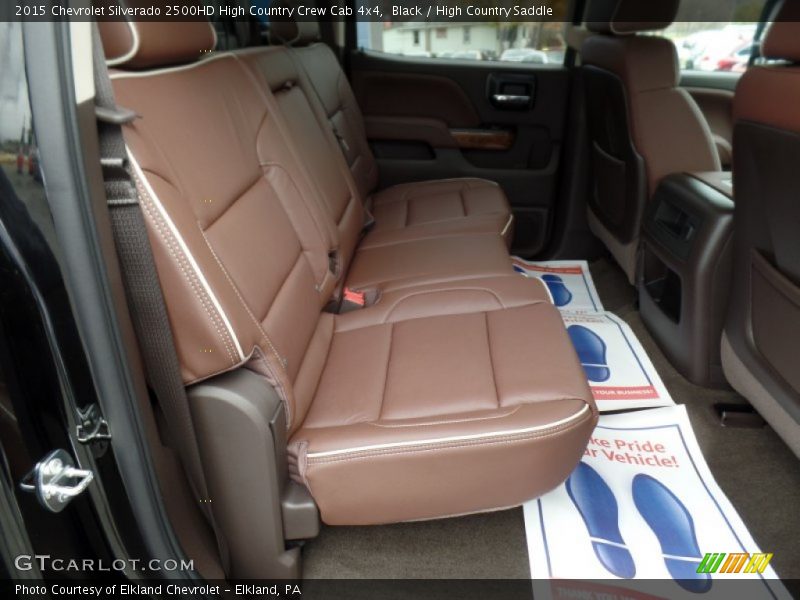 Rear Seat of 2015 Silverado 2500HD High Country Crew Cab 4x4