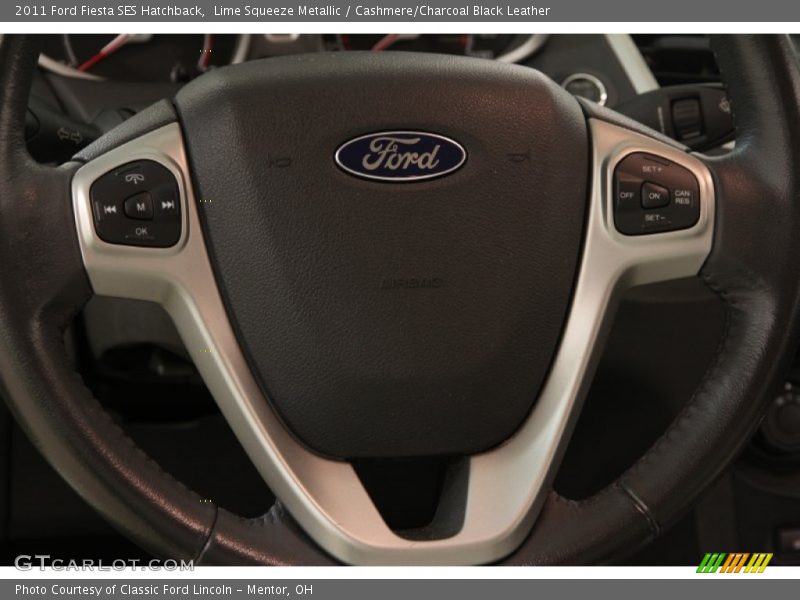 Lime Squeeze Metallic / Cashmere/Charcoal Black Leather 2011 Ford Fiesta SES Hatchback