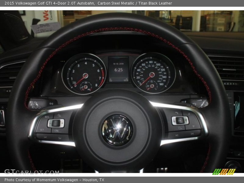Carbon Steel Metallic / Titan Black Leather 2015 Volkswagen Golf GTI 4-Door 2.0T Autobahn