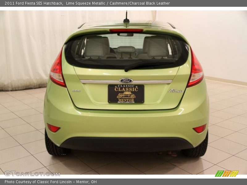 Lime Squeeze Metallic / Cashmere/Charcoal Black Leather 2011 Ford Fiesta SES Hatchback