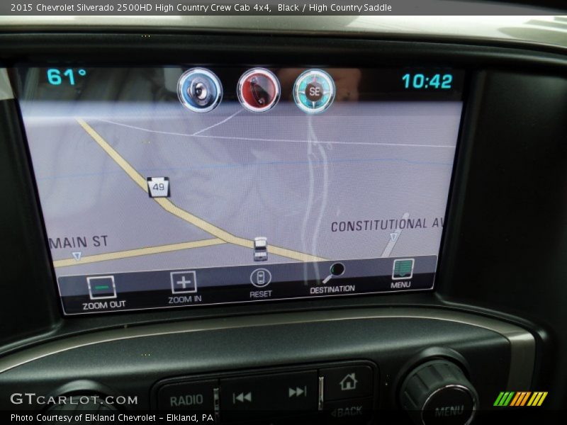 Navigation of 2015 Silverado 2500HD High Country Crew Cab 4x4