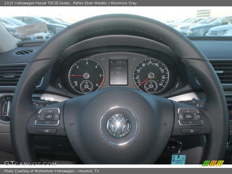 Reflex Silver Metallic / Moonrock Gray 2015 Volkswagen Passat TDI SE Sedan