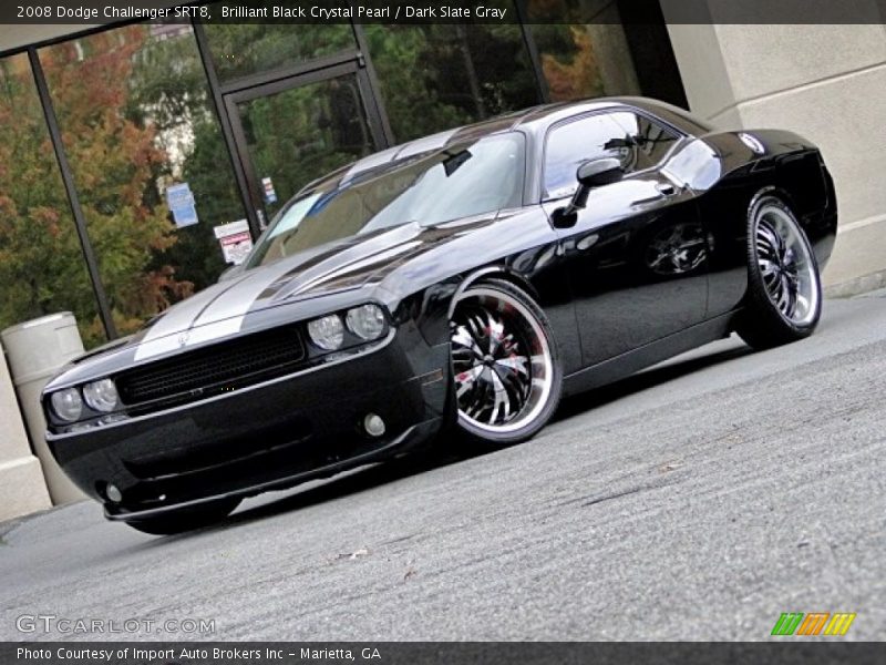 Brilliant Black Crystal Pearl / Dark Slate Gray 2008 Dodge Challenger SRT8