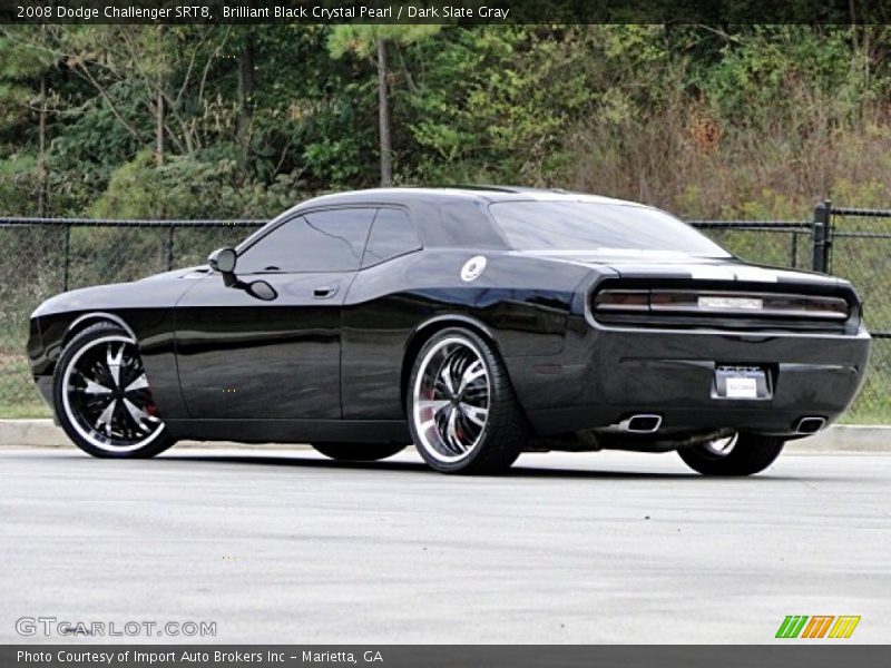 Brilliant Black Crystal Pearl / Dark Slate Gray 2008 Dodge Challenger SRT8
