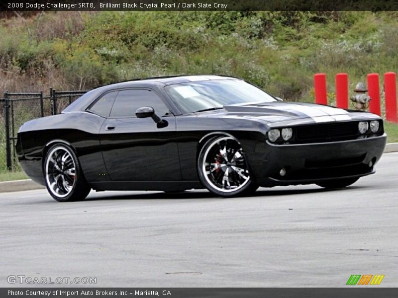 Brilliant Black Crystal Pearl / Dark Slate Gray 2008 Dodge Challenger SRT8