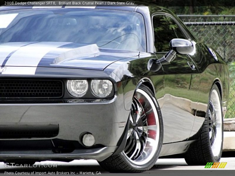 Brilliant Black Crystal Pearl / Dark Slate Gray 2008 Dodge Challenger SRT8