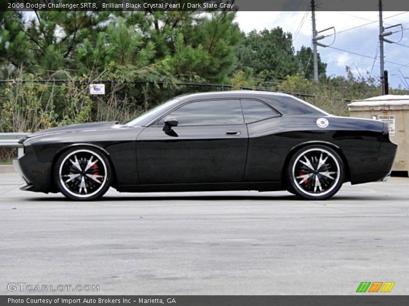 Brilliant Black Crystal Pearl / Dark Slate Gray 2008 Dodge Challenger SRT8