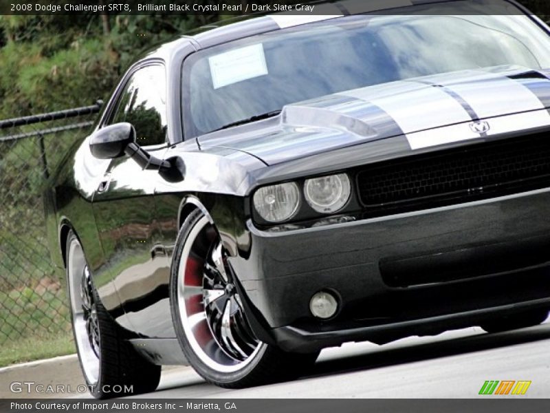 Brilliant Black Crystal Pearl / Dark Slate Gray 2008 Dodge Challenger SRT8