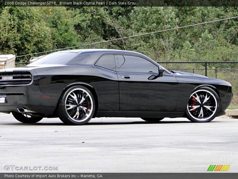 Brilliant Black Crystal Pearl / Dark Slate Gray 2008 Dodge Challenger SRT8