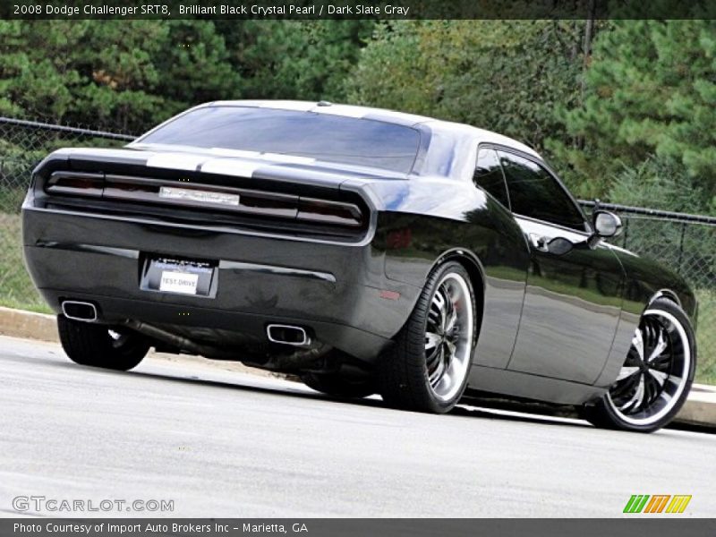 Brilliant Black Crystal Pearl / Dark Slate Gray 2008 Dodge Challenger SRT8
