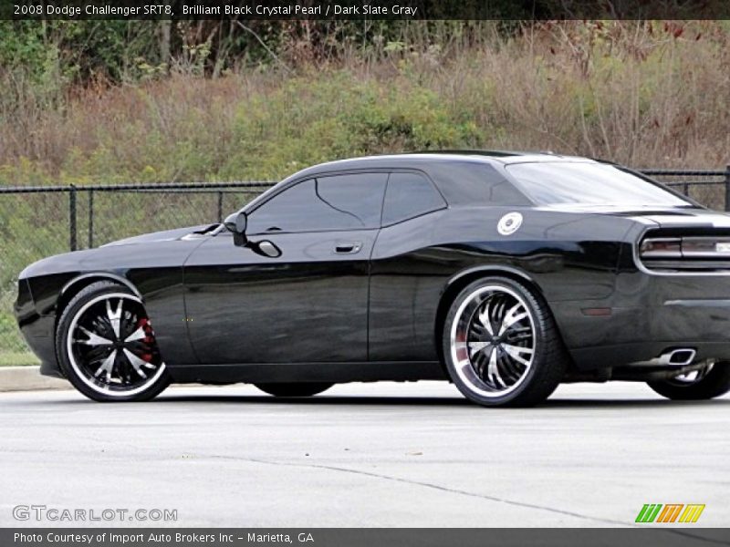 Brilliant Black Crystal Pearl / Dark Slate Gray 2008 Dodge Challenger SRT8