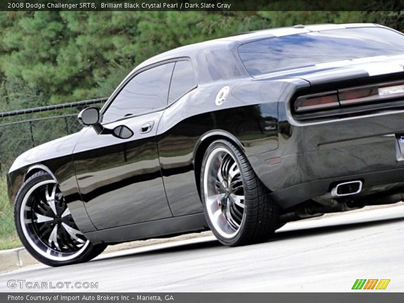 Brilliant Black Crystal Pearl / Dark Slate Gray 2008 Dodge Challenger SRT8