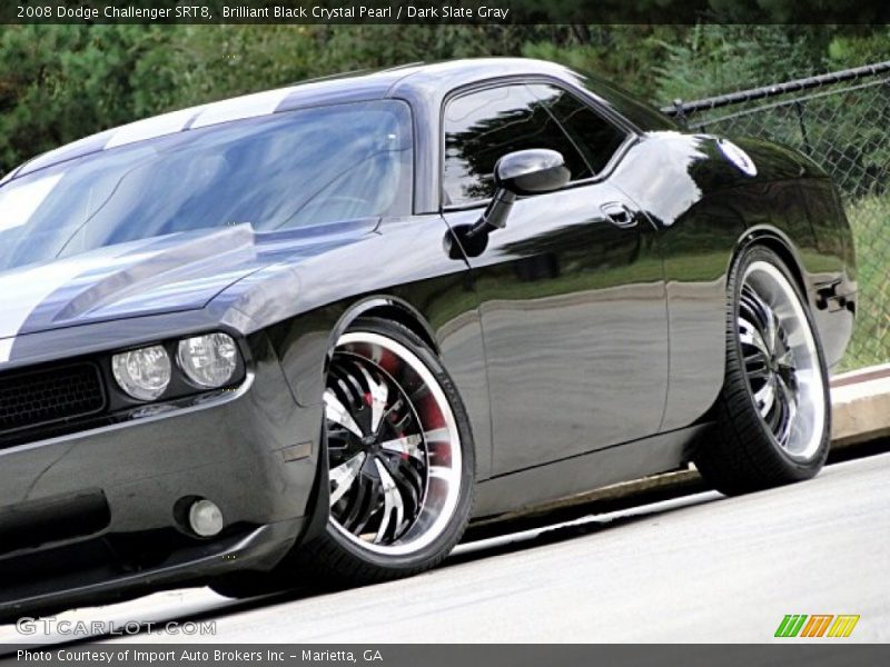 Brilliant Black Crystal Pearl / Dark Slate Gray 2008 Dodge Challenger SRT8