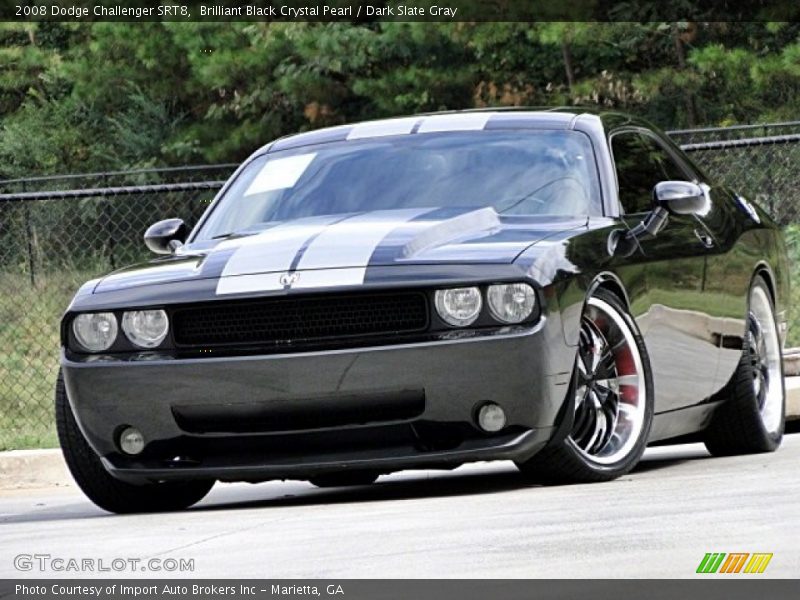 Brilliant Black Crystal Pearl / Dark Slate Gray 2008 Dodge Challenger SRT8