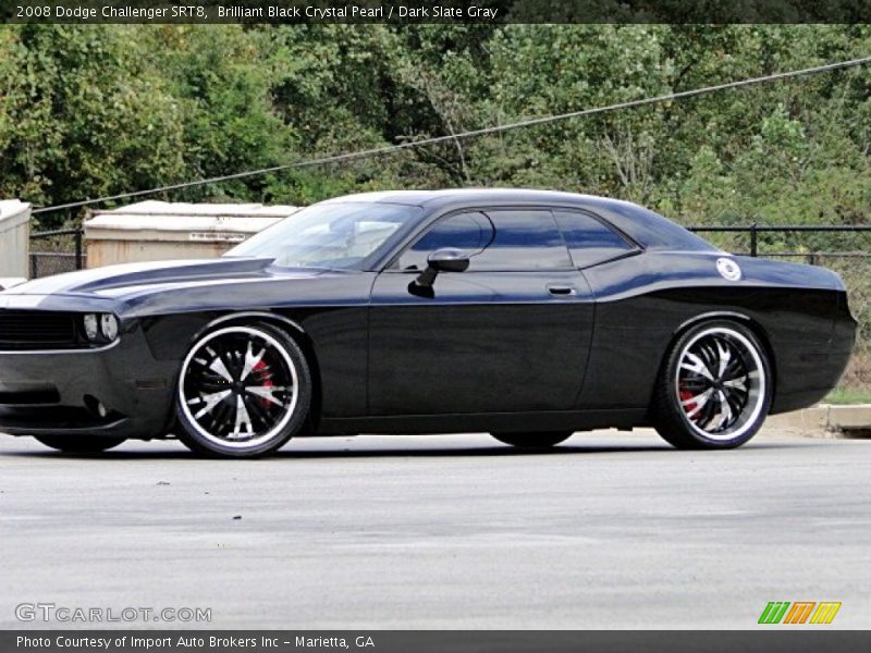 Brilliant Black Crystal Pearl / Dark Slate Gray 2008 Dodge Challenger SRT8