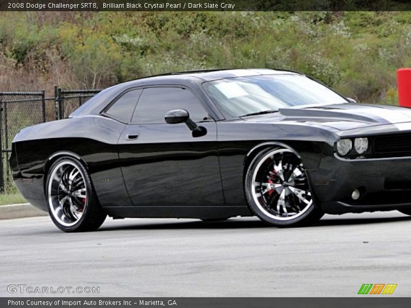 Brilliant Black Crystal Pearl / Dark Slate Gray 2008 Dodge Challenger SRT8