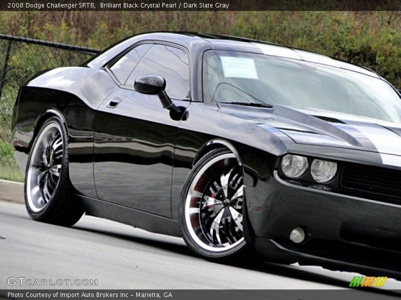 Brilliant Black Crystal Pearl / Dark Slate Gray 2008 Dodge Challenger SRT8