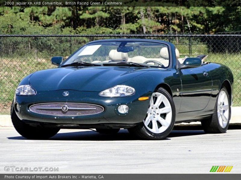 British Racing Green / Cashmere 2003 Jaguar XK XK8 Convertible