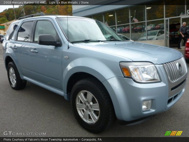 Light Ice Blue Metallic / Stone 2009 Mercury Mariner V6 4WD