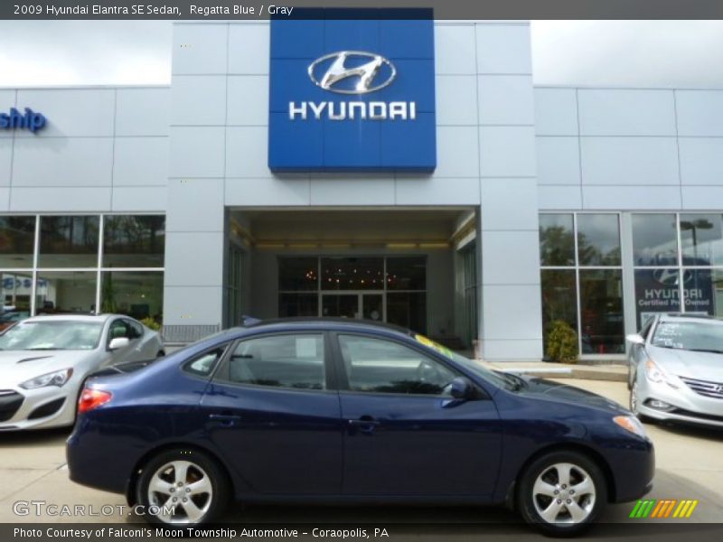 Regatta Blue / Gray 2009 Hyundai Elantra SE Sedan