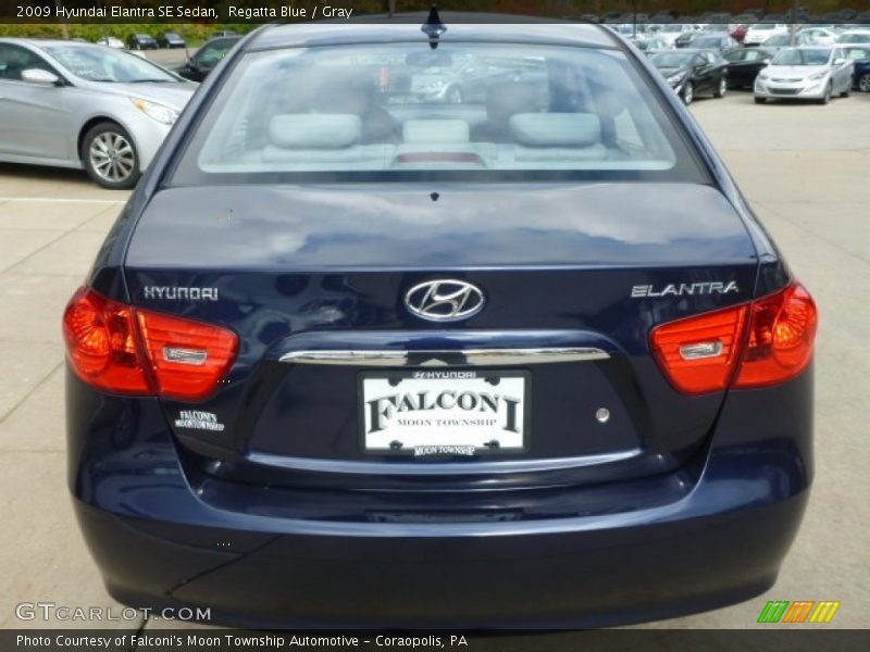 Regatta Blue / Gray 2009 Hyundai Elantra SE Sedan