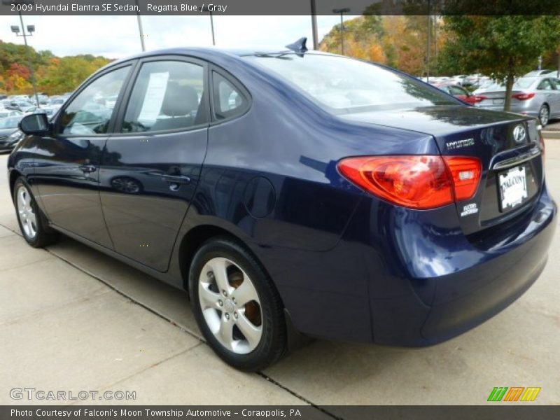 Regatta Blue / Gray 2009 Hyundai Elantra SE Sedan