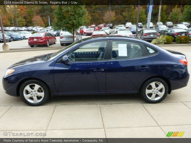 Regatta Blue / Gray 2009 Hyundai Elantra SE Sedan