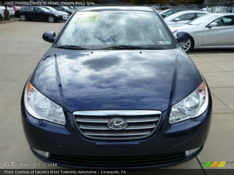 Regatta Blue / Gray 2009 Hyundai Elantra SE Sedan