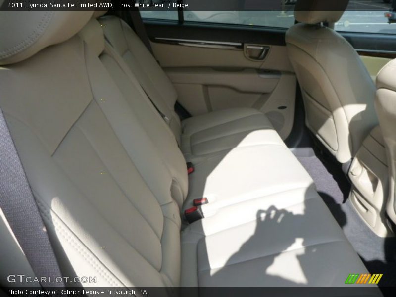 Frost White Pearl / Beige 2011 Hyundai Santa Fe Limited AWD