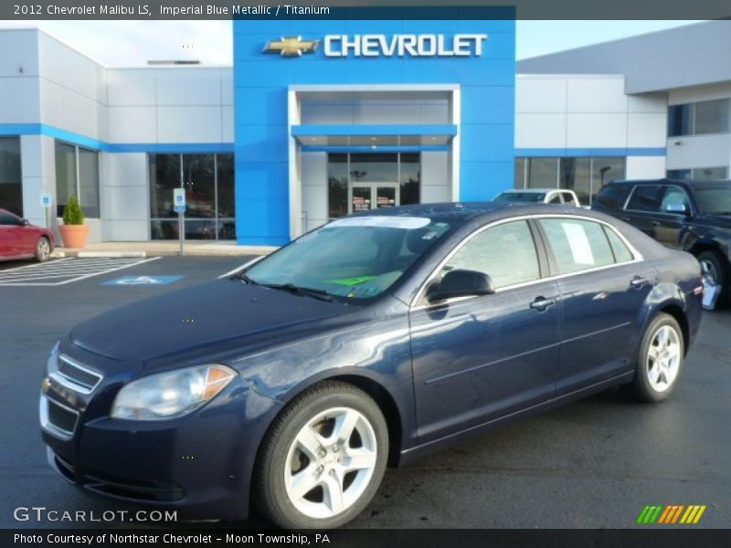 Imperial Blue Metallic / Titanium 2012 Chevrolet Malibu LS