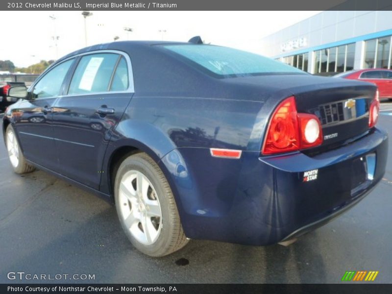 Imperial Blue Metallic / Titanium 2012 Chevrolet Malibu LS