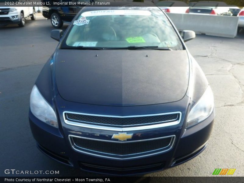 Imperial Blue Metallic / Titanium 2012 Chevrolet Malibu LS