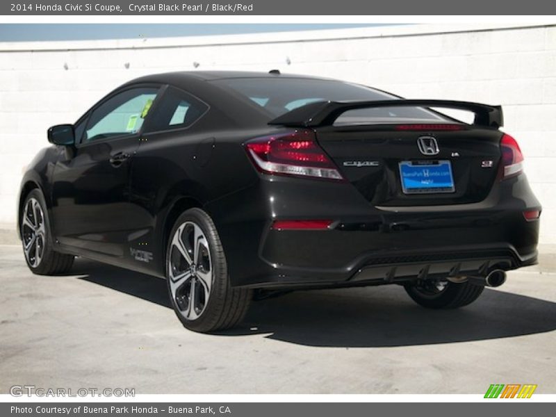 Crystal Black Pearl / Black/Red 2014 Honda Civic Si Coupe