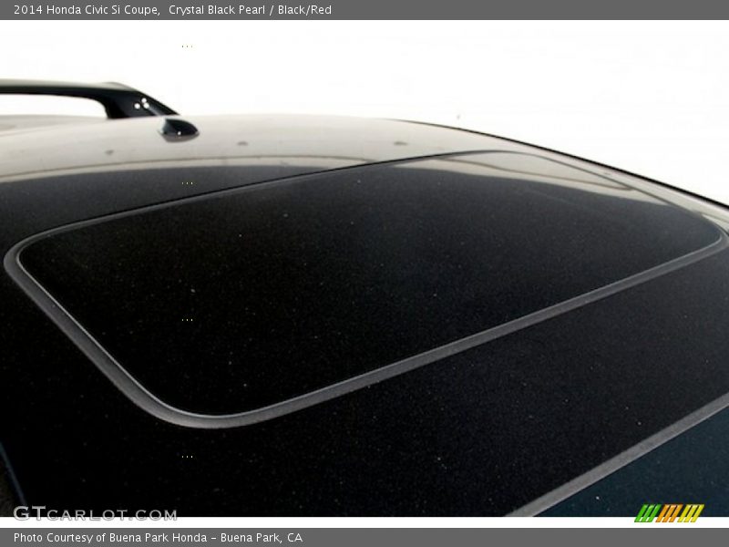 Crystal Black Pearl / Black/Red 2014 Honda Civic Si Coupe