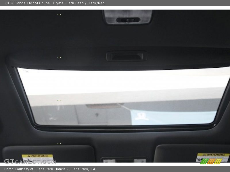 Crystal Black Pearl / Black/Red 2014 Honda Civic Si Coupe