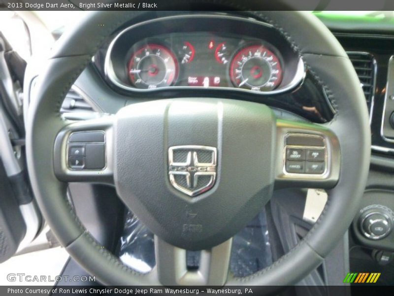 Bright Silver Metallic / Black 2013 Dodge Dart Aero