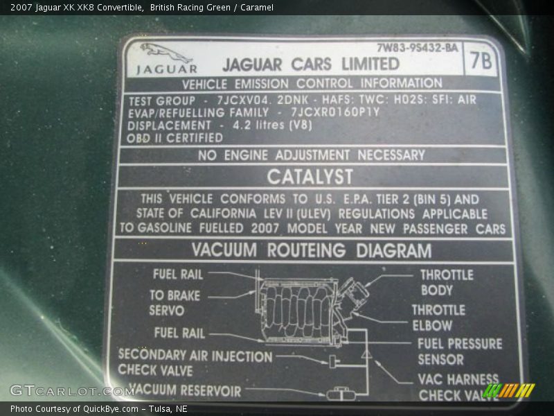 British Racing Green / Caramel 2007 Jaguar XK XK8 Convertible
