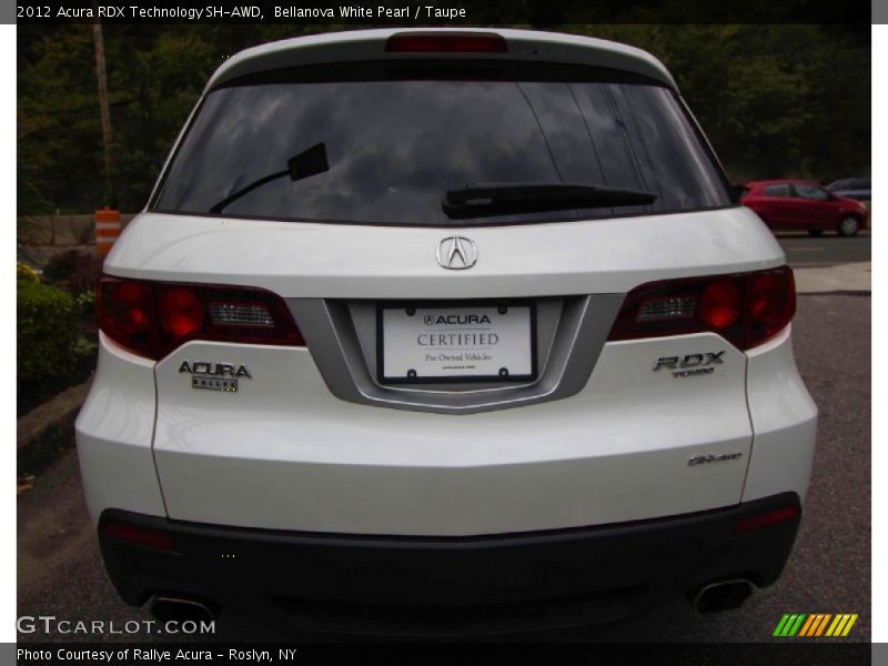 Bellanova White Pearl / Taupe 2012 Acura RDX Technology SH-AWD