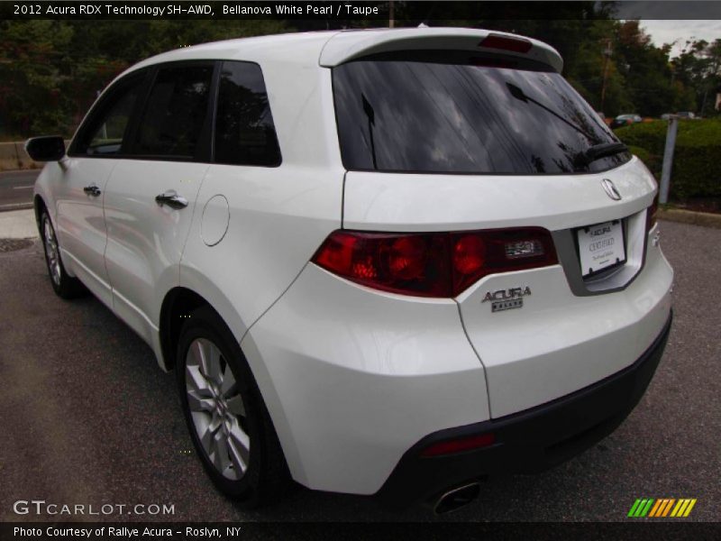 Bellanova White Pearl / Taupe 2012 Acura RDX Technology SH-AWD