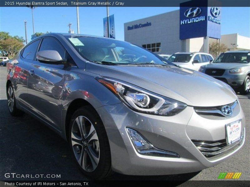 Titanium Gray Metallic / Gray 2015 Hyundai Elantra Sport Sedan