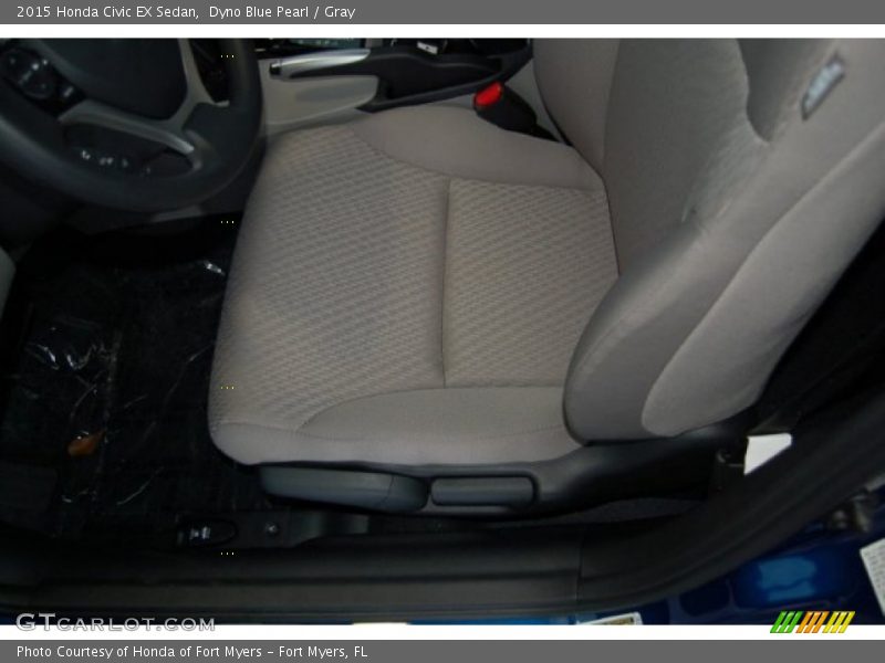 Dyno Blue Pearl / Gray 2015 Honda Civic EX Sedan