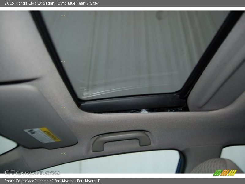 Dyno Blue Pearl / Gray 2015 Honda Civic EX Sedan